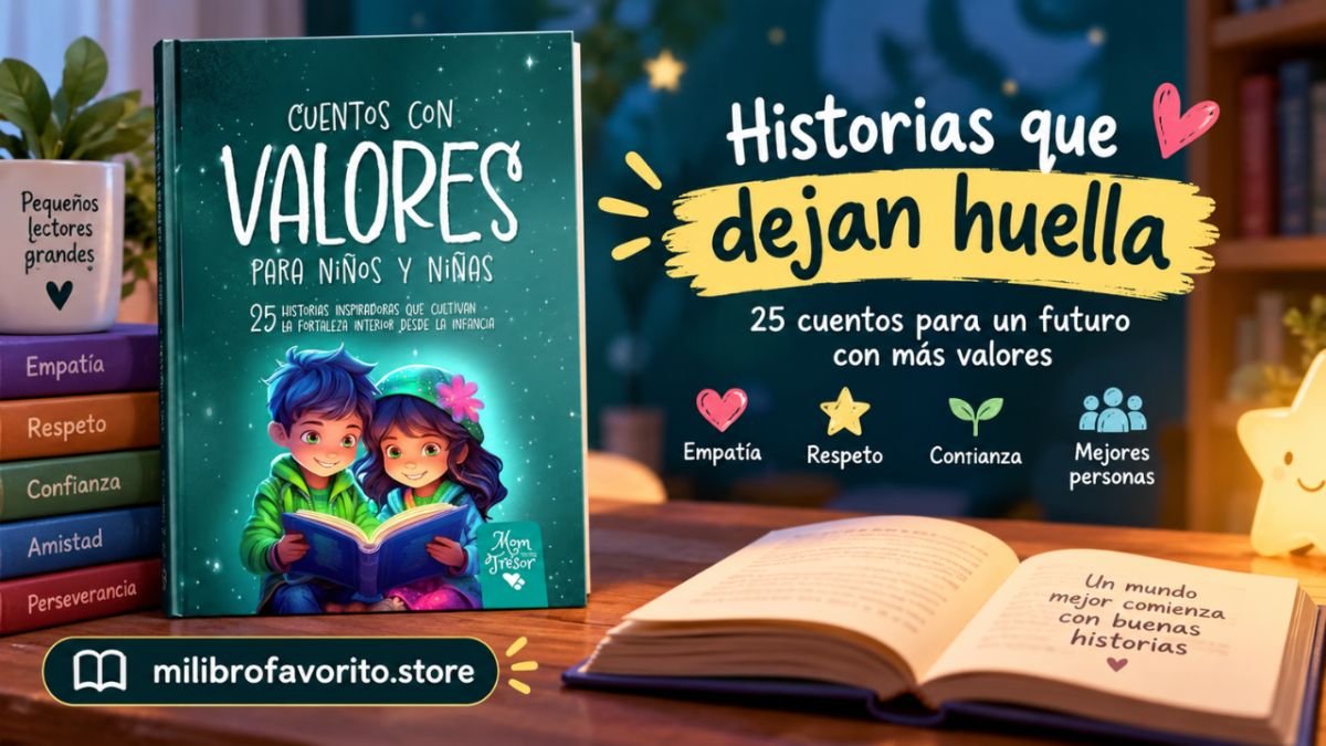 “Cuentos con valores para niños y niñas”: 25 historias para crecer con empatía, fortaleza y buenos valores